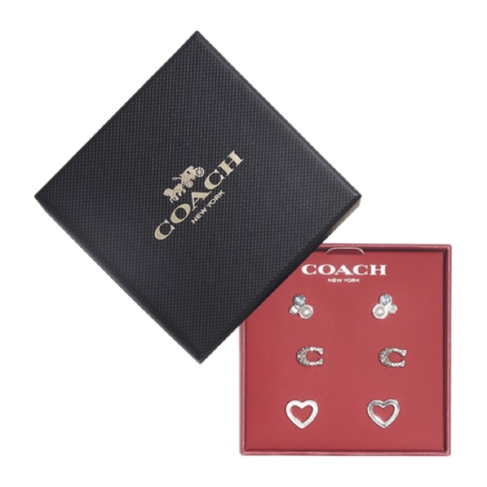Coach set of 3 studs NWT